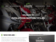 Tablet Screenshot of evolutionmotorcycles.com